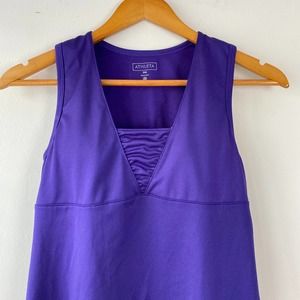 Athleta V Neck Support Bra Tank Top 34A Purple